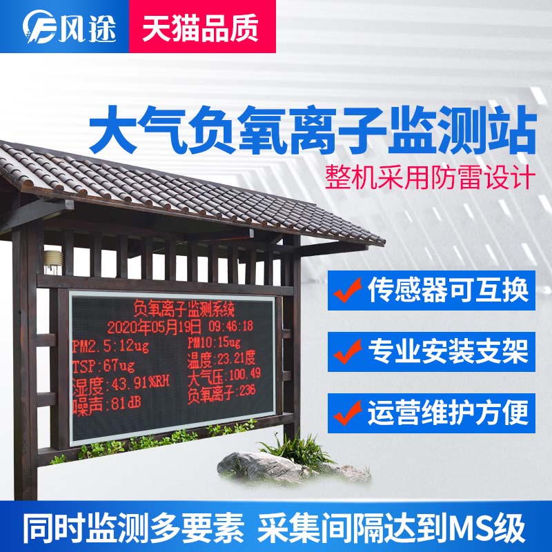 在線負(fù)氧離子檢測系統(tǒng)，兼具美學(xué)的生態(tài)監(jiān)測站